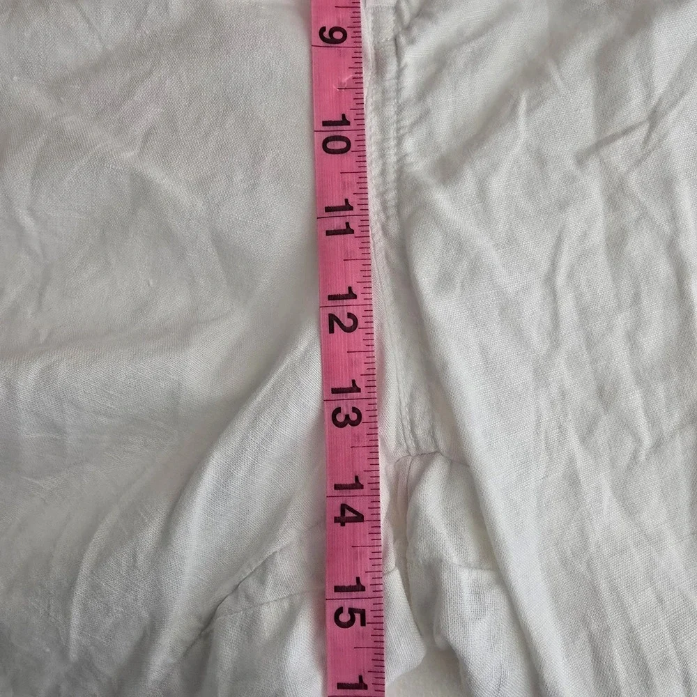 Polo Ralph Lauren Mens White Linen Cotton Classic Fit Shorts‎ Size 40 8in Inseam